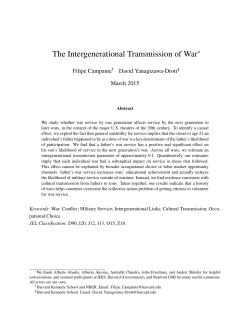 The Intergenerational Transmission of War