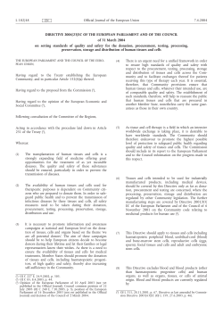 DIRECTIVE 2004/23/EC OF THE EUROPEAN - EUR-Lex