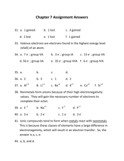 Chapter 7 Assignment Answers