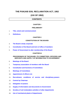 the punjab soil reclamation act, 1952 (xxi of 1952)