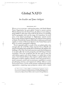 Global NATO - Brookings Institution