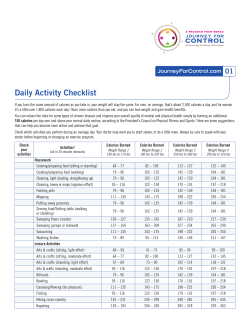 Daily Activity Checklist