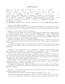 MSE 541 Quiz 2