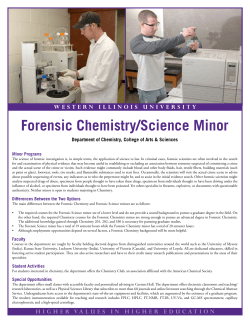 Forensic Chemistry/Science Minor
