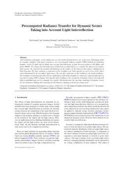 Precomputed Radiance Transfer for Dynamic Scenes Taking into