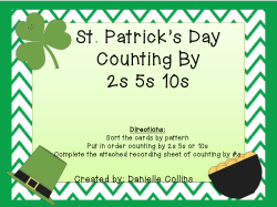 St. Patrick`s Day Counting By 2s 5s 10s