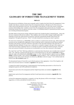 the 2002 glossary of forest fire management terms