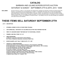 these items sell saturday september 27th