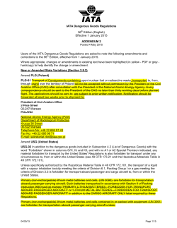 IATA Dangerous Goods Regulations 56th Edition (English) Effective