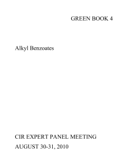 GREEN BOOK 4 Alkyl Benzoates
