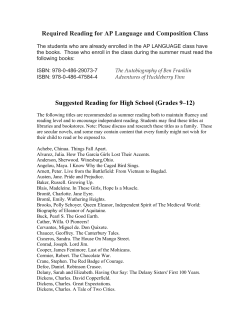 Summer 2016 Reading List