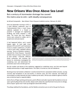 New Orleans Was Once Above Sea Level