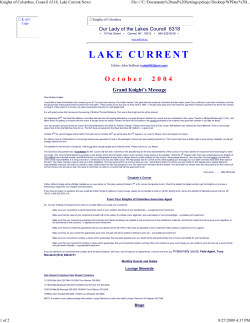 October - Our Lady of the Lakes-Council 6318 KofC-Home