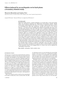 Effects induced by an earthquake on its fault plane:a boundary