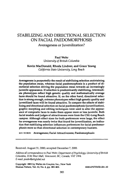 Stabilizing vs. Directional Selection on Facial