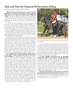 Seat and Feet for Classical Performance Riding