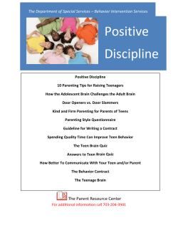 Positive Discipline - Worcester Public Schools