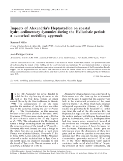 Impacts of Alexandria`s Heptastadion on coastal hydro