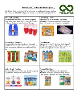 Terracycle Collection Items (2017)