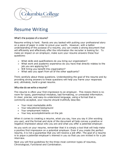 Helpful Cover Letter and Resume Tips and