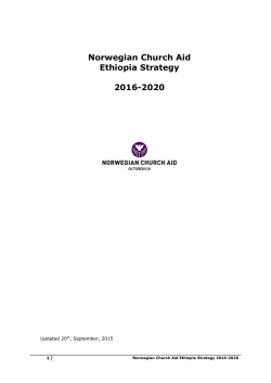 Norwegian Church Aid Ethiopia Strategy 2016