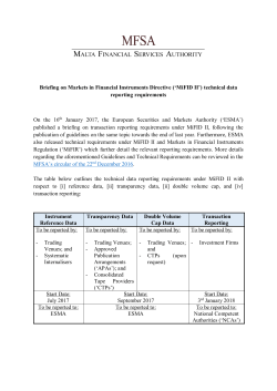 (`MiFID II`) technical data reporting requirements