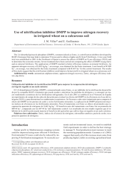 Use of nitrification inhibitor DMPP to improve nitrogen recovery in