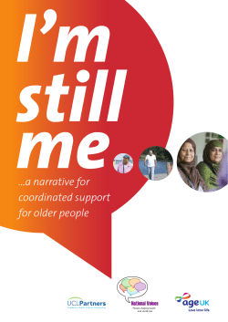 a narrative for coordinated support for older people