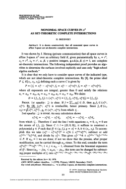 AS SET-THEORETIC COMPLETE INTERSECTIONS d = UM&Ugrave; n