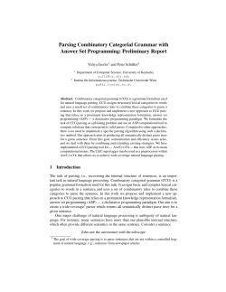 Parsing Combinatory Categorial Grammar with Answer Set