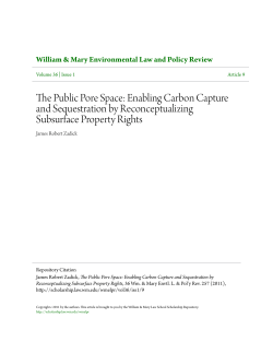 the public pore space: enabling carbon capture and sequestration