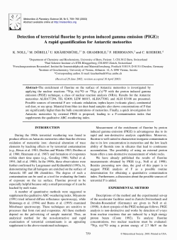 Detection of terrestrial fluorine by proton induced gamma emission