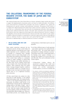 The collateral frameworks of the Federal Reserve System, the