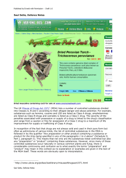 Saul Sette, Defence Notes