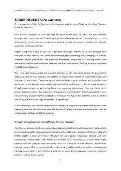 eurordis malta declaration