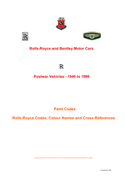 Rolls-Royce and Bentley Motor Cars Postwar Vehicles