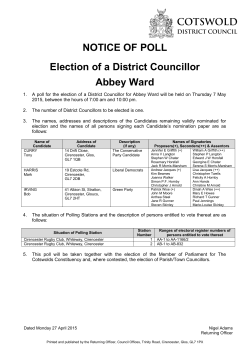 Notice of Poll - Cotswold District Council