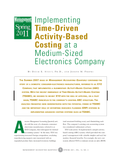 Implementing Time-Driven Activity-Based Costing at a Medium