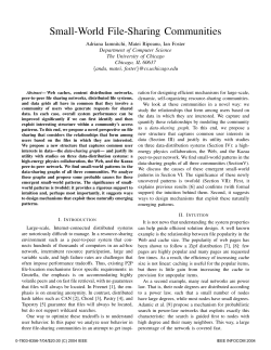 Small-World File-Sharing Communities