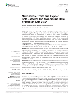 Narcissistic Traits and Explicit Self-Esteem: The