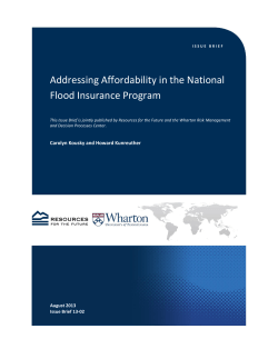 Addressing Affordability in the National Flood Insurance Program
