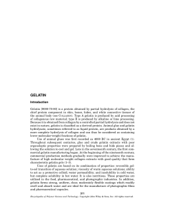 "Gelatin". In: Encyclopedia of Polymer Science and Technology