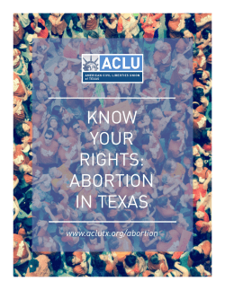 know your rights: abortion in texas