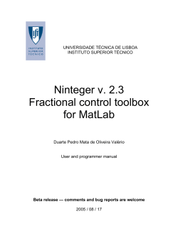 ninteger Manual - Instituto Superior T&eacute;cnico