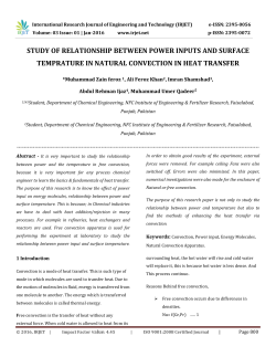 Study Of Relationship Between Power Inputs And Surface