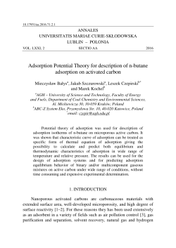 Adsorption Potential Theory for description of n-butane