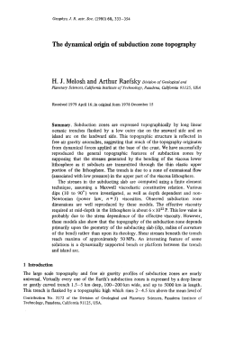 The dynamical origin of subduction zone topography