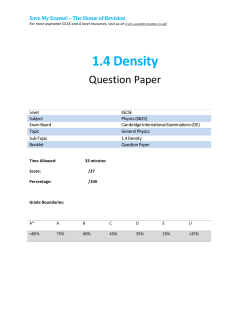 Density - SAVE MY EXAMS!