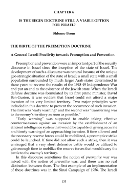 Is the Begin Doctrine Still a Viable Option for Israel?