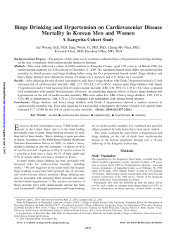 Binge Drinking and Hypertension on Cardiovascular